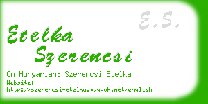 etelka szerencsi business card